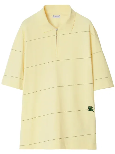 Polo Burberry cu broderie galben