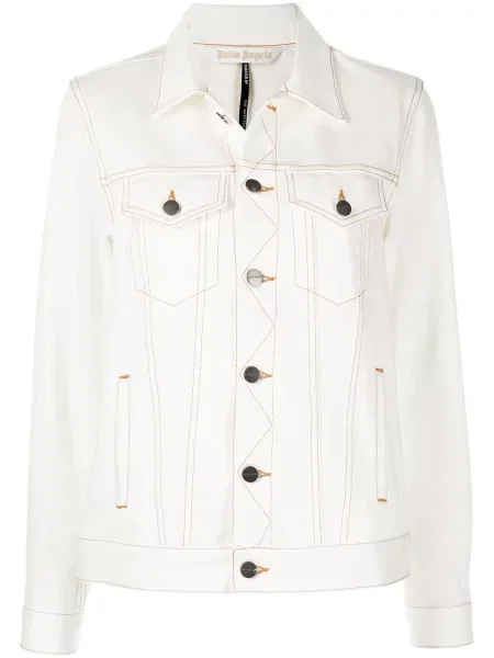 Geacă de blugi Palm Angels cu imagine alb