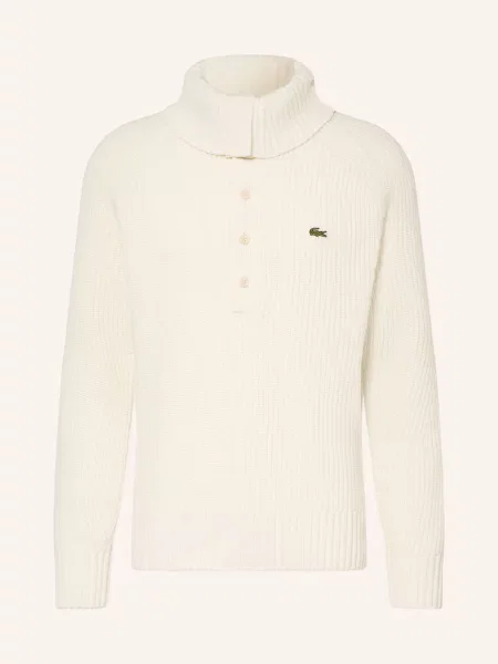 Lacoste Sweter weiss beżowy