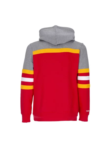 Bluza z kapturem Mitchell & Ness z kapturem czerwona