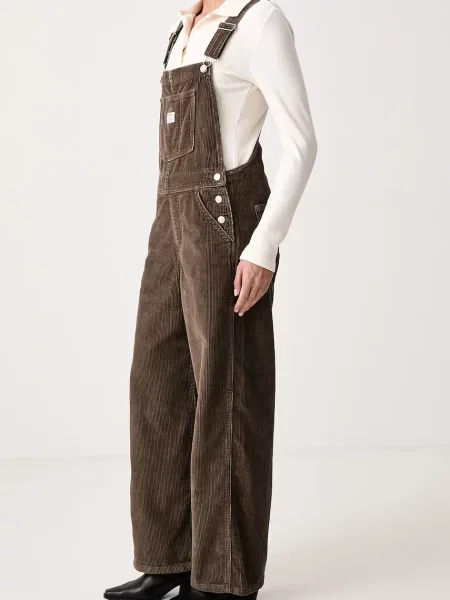 Levi's дънков гащеризон от джинс дамски FL BAGGY OVERALL кафяво