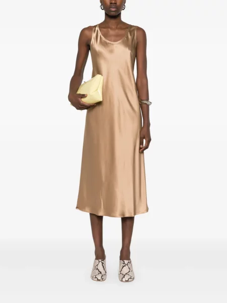 Rochie midi Max Mara până la genunchi de costum maro
