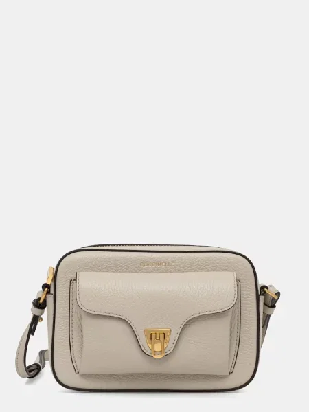 Coccinelle crossbody kabelka dámska kožená béžová
