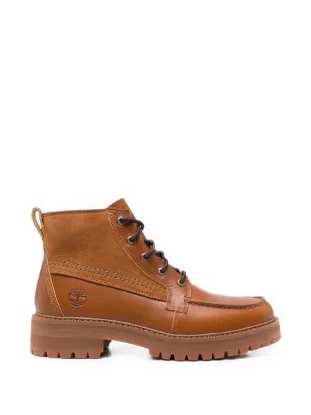 Botine Timberland cu șireturi din dantelă maro