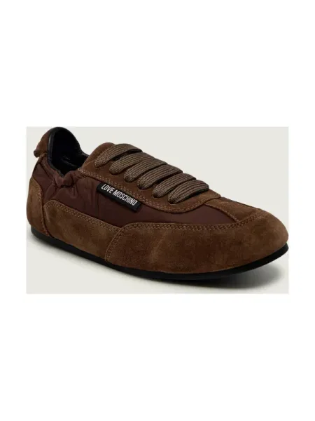 Love Moschino Sneakers | piele întoarsă maro