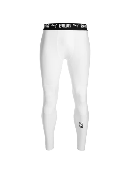 PUMA Športne hlače Hoops Team črna bela