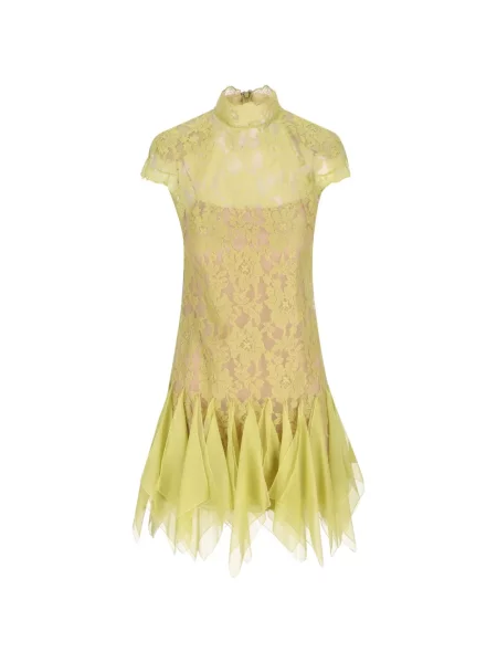 Rochie mini Valentino Garavani din dantelă galben