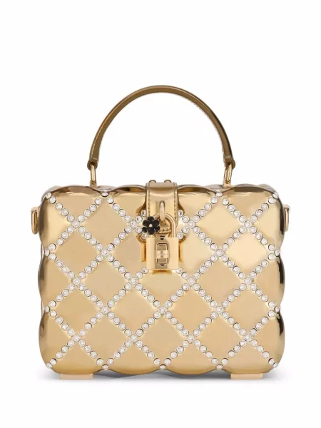 Geantă Dolce & Gabbana de cristal auriu