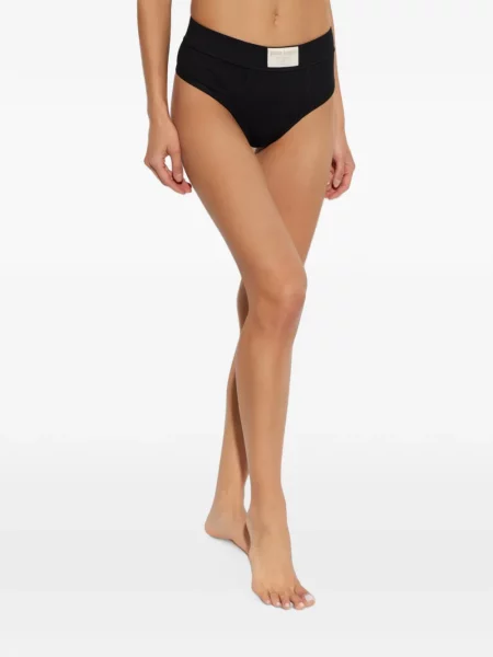 Chiloți tanga Palm Angels cu autograf negru