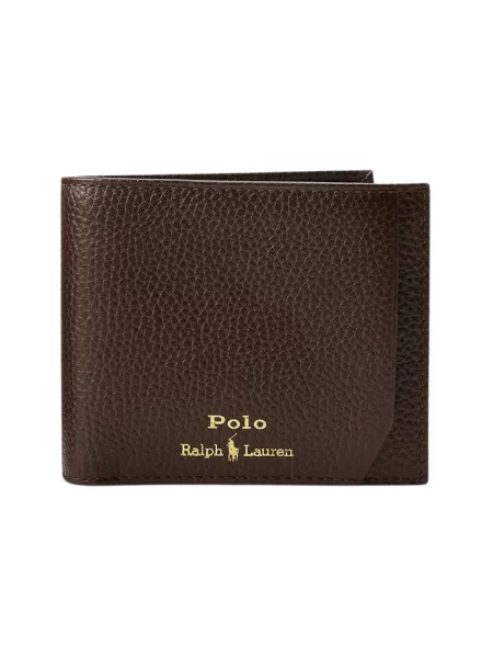 Polo Ralph Lauren Zestaw portfel i brelok Pbl Gftbx ciemny brązowy