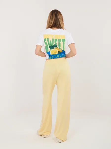 Pantaloni de trening Relevance alb