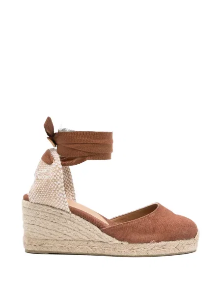 Cropp espadrile Castaner cu legături maro