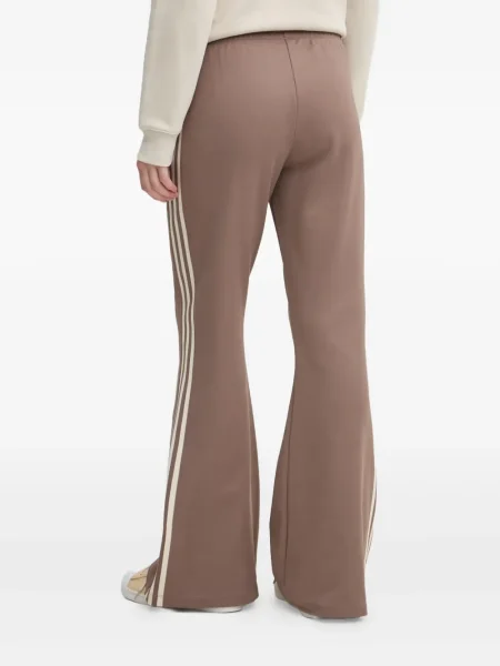 Pantaloni palazzo Adidas cu dungi plisat cu imagine albastru