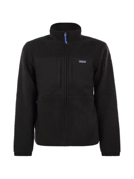 Geacă Patagonia din fleece retro negru