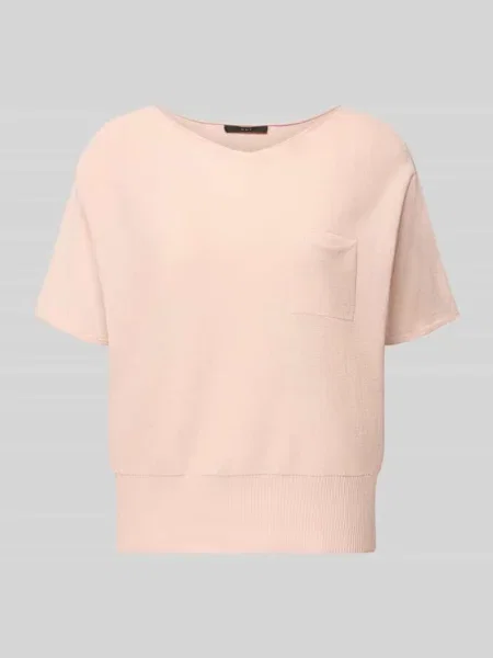 Sweter z dzianiny z dekoltem w łódkę i brustaszą Oui