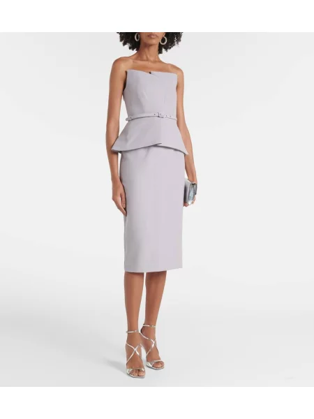 Cu peplum top Roland Mouret gri