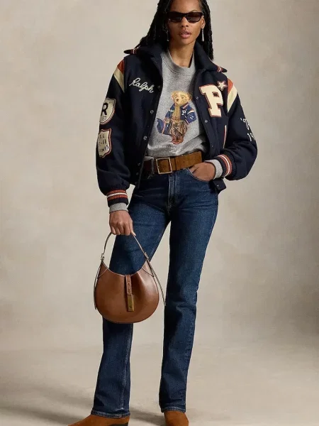 Polo Ralph Lauren bluza z bawełną szara