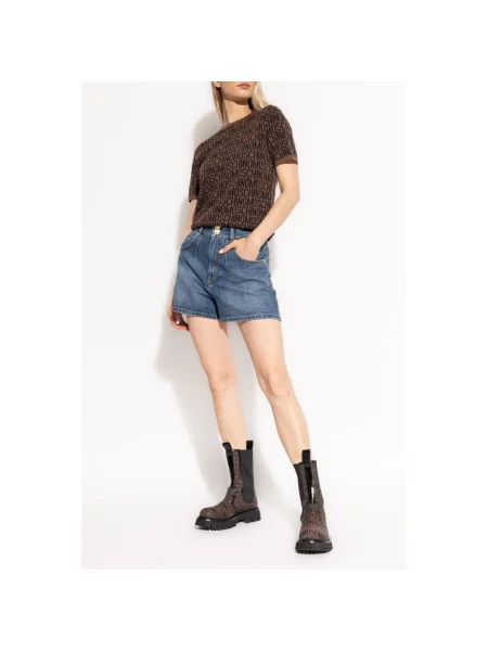 Szorty jeansowe Moschino niebieskie