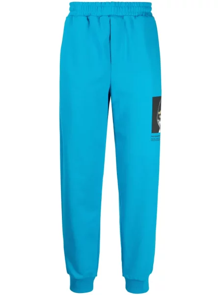 Pantaloni Helmut Lang cu imagine albastru