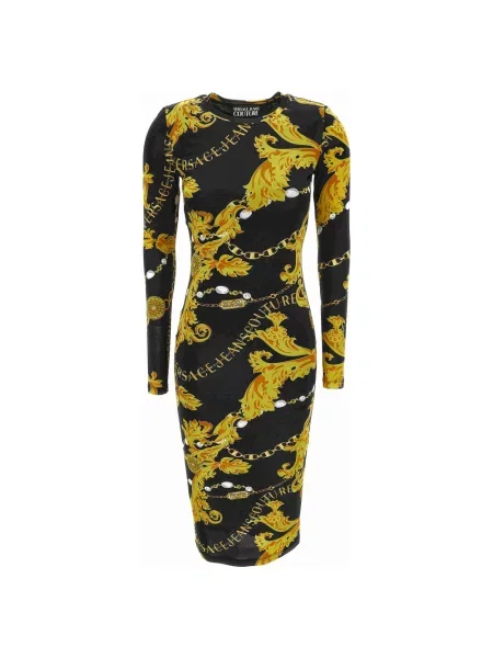 Sukienka jeansowa Versace Jeans Couture z nadrukiem