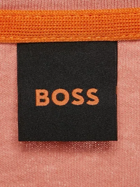 Haftowana koszulka Boss z dżerseju pomarańczowa