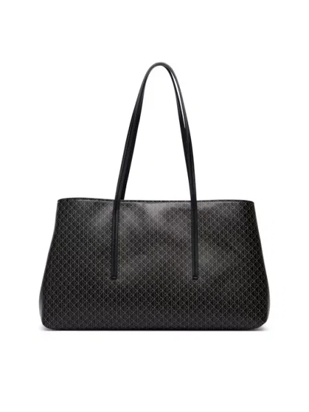 Calvin Klein Táska Emblem Aop Medium Work Tote fekete