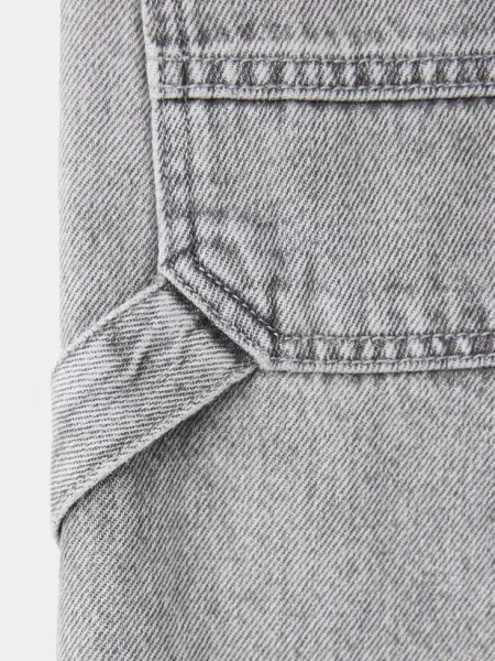 Jeansy wide leg z denim Dzieci lata MANGO KIDS szary