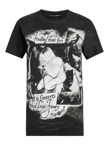 Tricou Dolce & Gabbana zdrențuiți negru