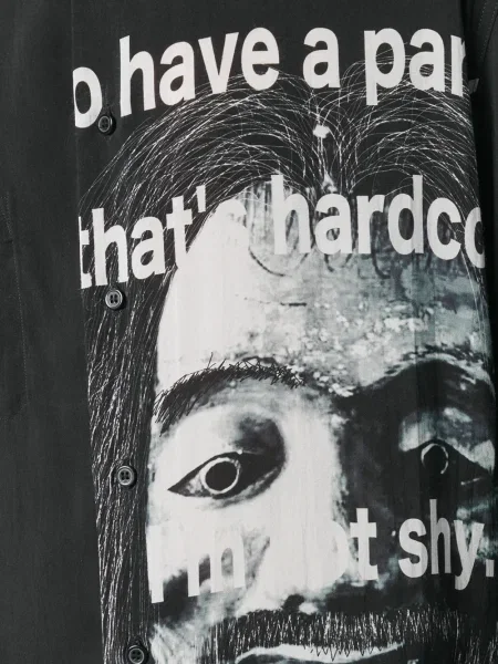 Cămașă Yohji Yamamoto cu imagine negru
