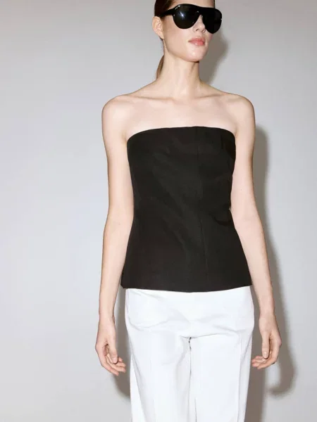 Jeansy wide leg z naszytymi Kobieta 38 MANGO biały