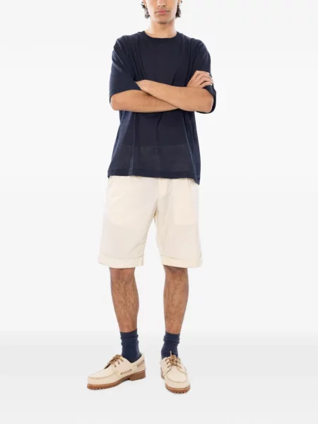 Cu centură pantaloni scurți White Sand alb