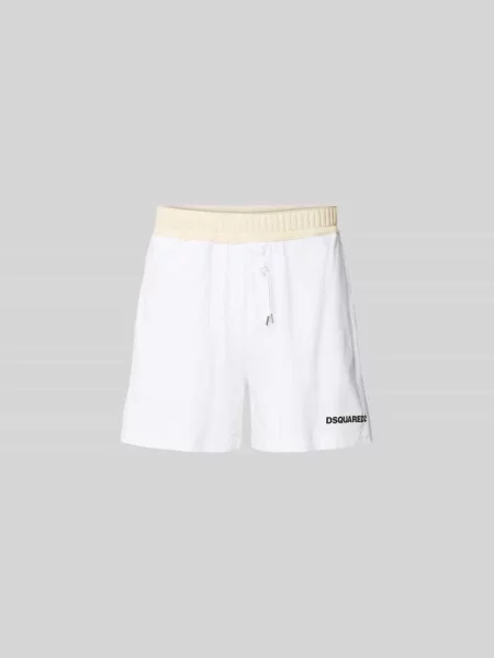 Szorty z detal z logo Dsquared2 białe