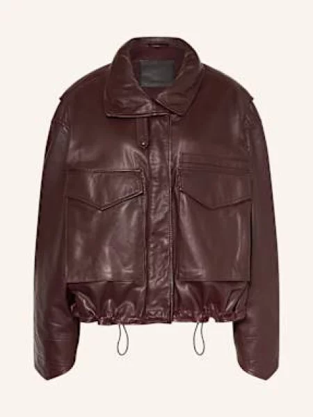Allsaints Kurtka Skórzana Clay rot
