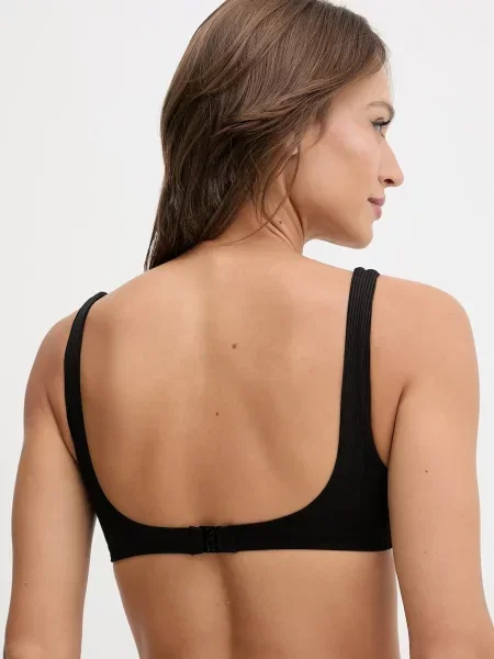 Plavková podprsenka HUGO SIGNATURE BANDEAU černá