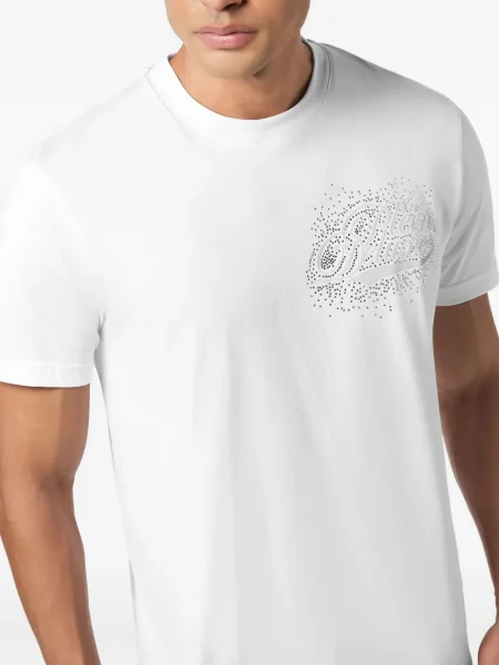 Tricou Philipp Plein cu imagine alb