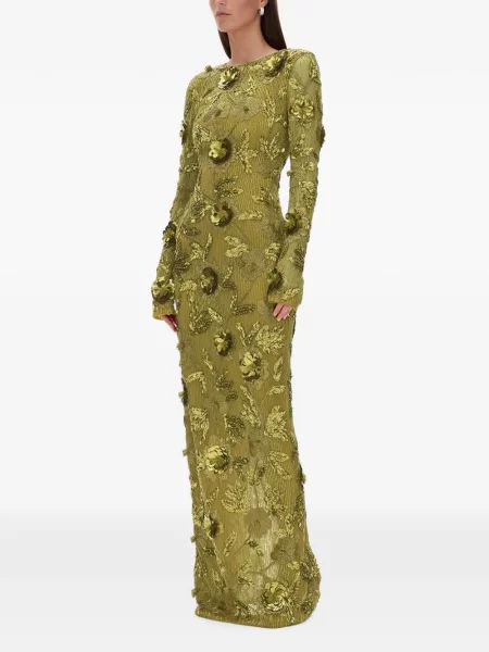 Rochie maxi Rachel Gilbert cu model floral verde