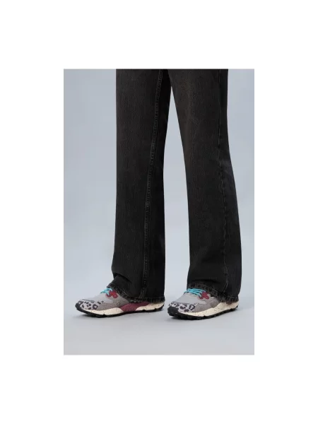 Pantofi Flower Mountain cu model floral gri
