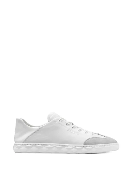 Sneakerși Jimmy Choo din piele alb