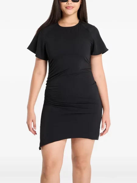 Rochie Samsøe Samsøe asimetrică negru