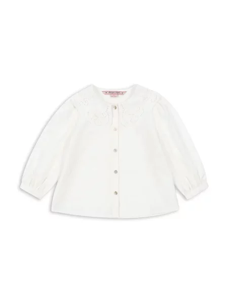Konges Sløjd Dětská košile RILO COLLAR SHIRT GOTS bílá