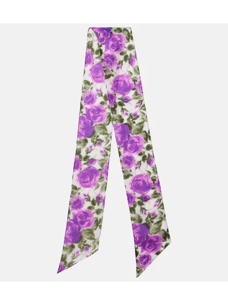 Fular Chloé de mătase cu model floral