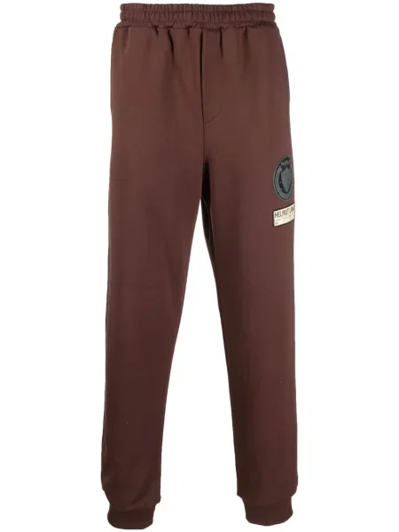 Zúžené kalhoty jogger Helmut Lang hnědé