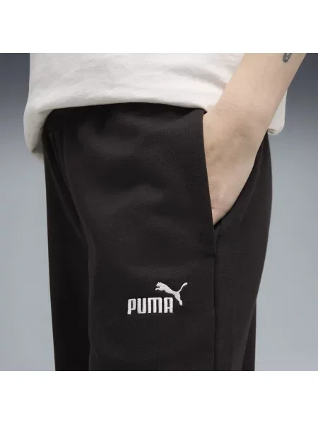 Spodnie z prostymi nogawkami i małym logo No. 1 Essentials Comfort czarne