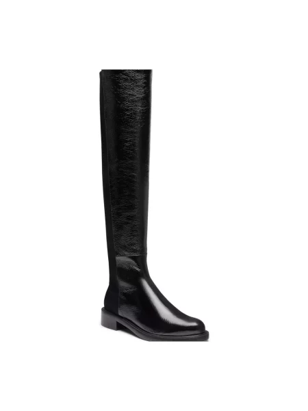 Muszkieterki Stuart Weitzman skórzane czarne