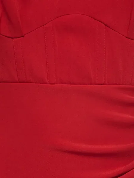Rochie midi Self-portrait drapată roșu
