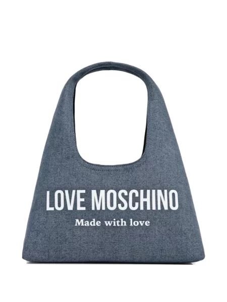 Geantă shopper Love Moschino cu imagine albastru