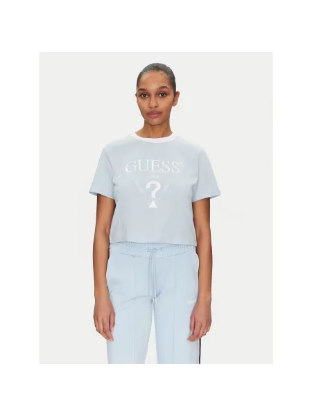 Guess Футболка Boxy Fit блакитний