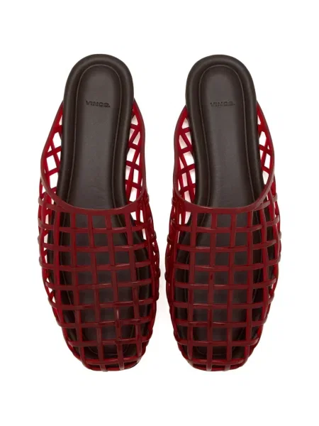 Papuci tip mules Vince alb