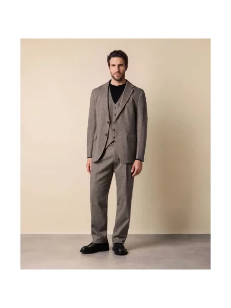 Garnitur Brooks Brothers wełniany beżowy