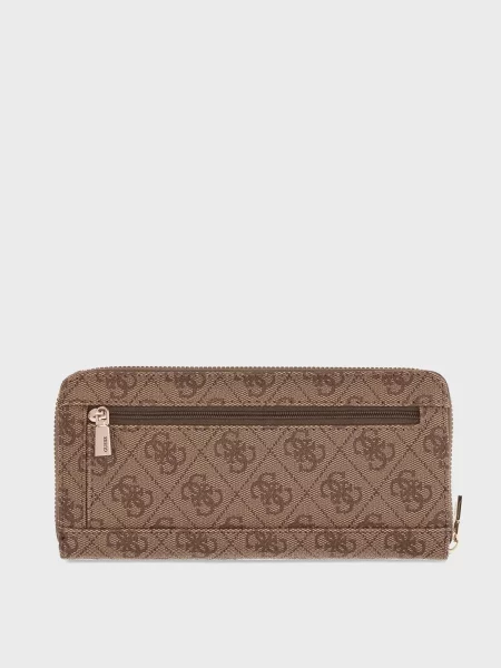 Кошелек Guess с принтом бежевый